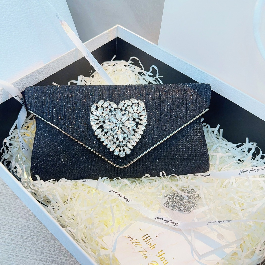 Interior Design News - Yeni Rhinestone Üst Kolu Gece Çantası