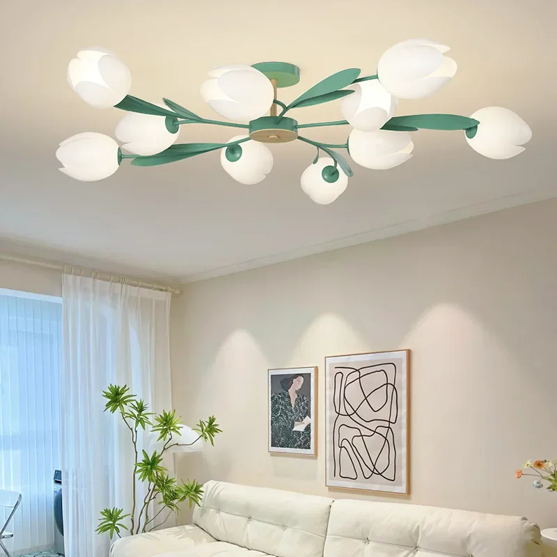 Interior Design Living Room And Kitchen - Çiçek Tasarım Avizeler Modern Yatak Odası