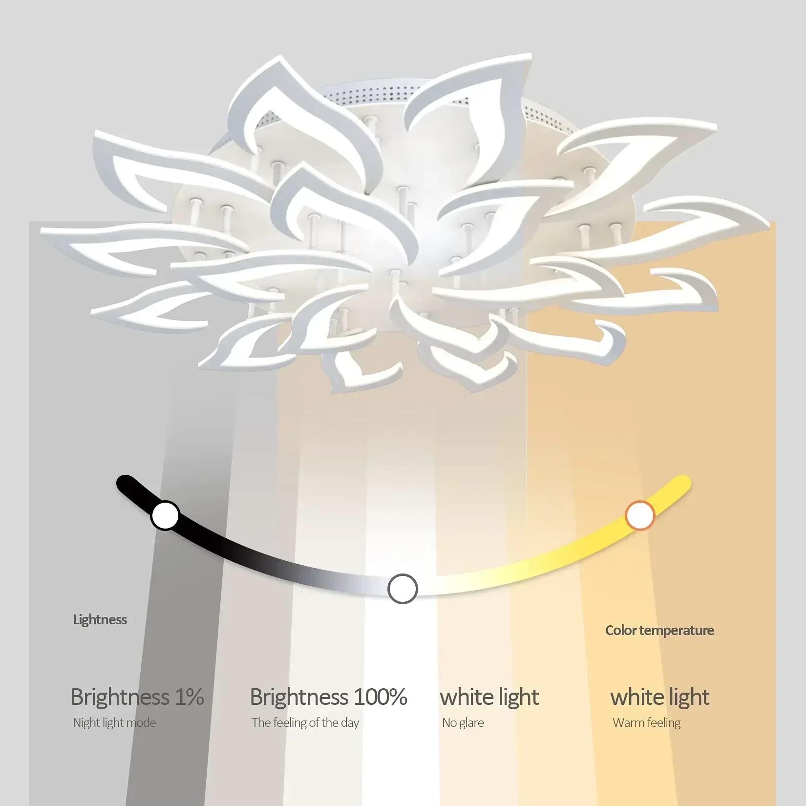 Tasarımcı LED Petal avize otur - Interior Design Living Room And Kitchen incelemesi ve fiyatı